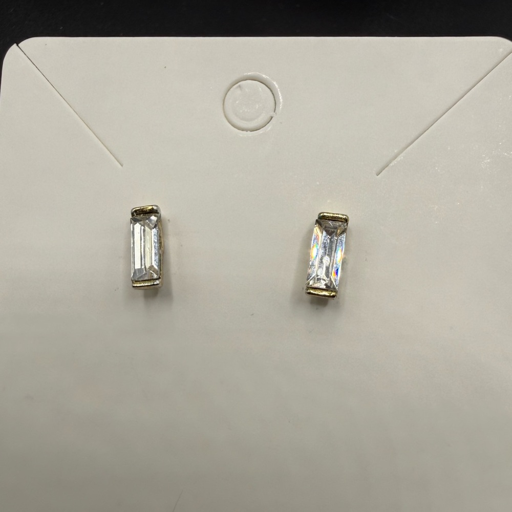 Chic Silver and Gold Bar Earrings